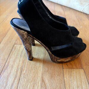 BCBG Black Swede Shoes